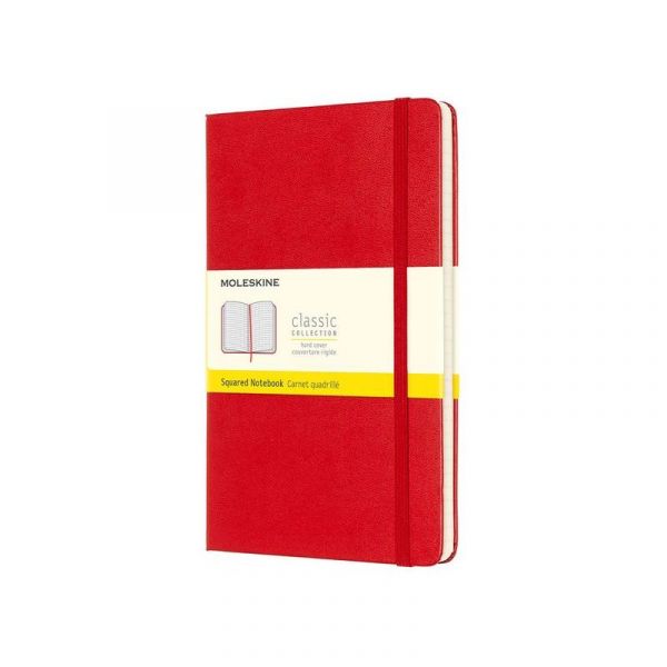 Блокнот Moleskine Classic, 240стр 120 л в клетку твердая обложка qp061r красный