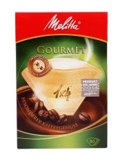 Фильтры для кофе Melitta Gourmet, для кофеварок капельного типа, бумажные, 1х4, 80 шт, коричневый