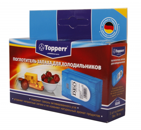 Поглотитель запаха для холодильника Topperr 3103 78 г