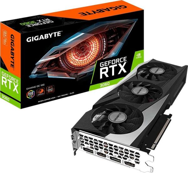 Видеокарта Gigabyte PCI-E 4.0 GV-N3060GAMING OC-12GD 2.0 , 12 Гб, GDDR6