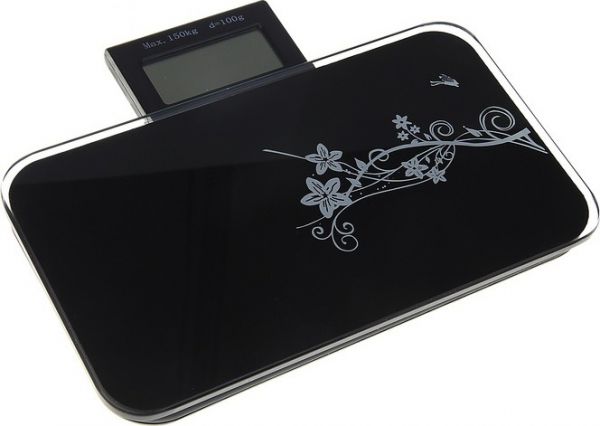 Напольные весы SLand Белые узоры 134839 Black